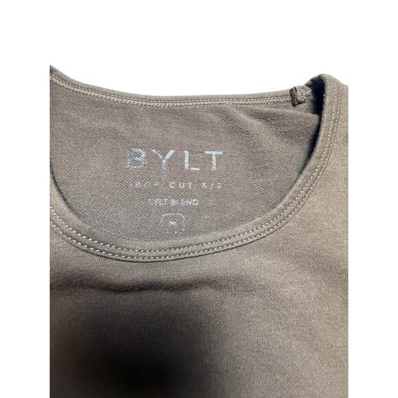 BYLT Basics Drop-Cut Short Sleeve T-Shirt Men’s Brown Crew Neck Size Medium - Picture 3 of 7